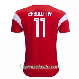 Camisolas de Futebol Rússia Zabolotny 11 Equipamento Principal Copa do Mundo 2018 Manga Curta